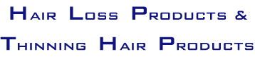 hair loss products and thinning hair products heading