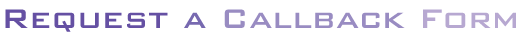 Request a Callback Form title